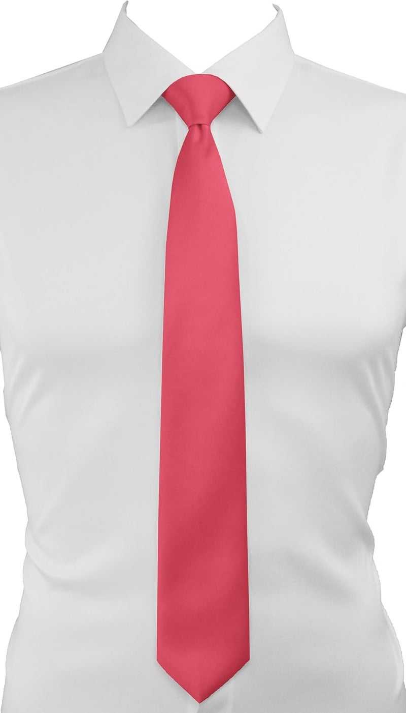 DIBI Solid Color Ties for Men, Formal Mens Ties, Neck Tie, Classic Tie for Boys Women Teens, Wedding Business Costume Necktie - Image 3